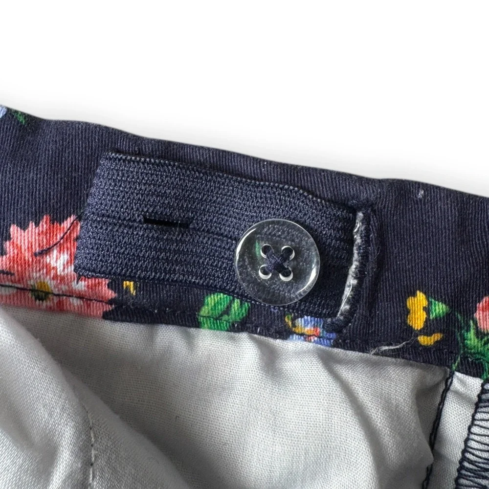 Janie and Jack Girls Size 3 Floral‎ Navy Pants and Coral Scalloped Shorts Bundle